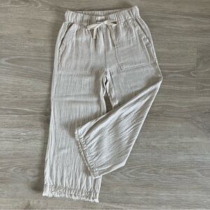 Thread & Supply Cropped Ankle Pants in Light Beige